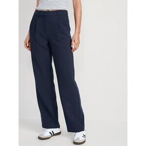 NEW Old Navy Womens XL Black Extra High Rise Taylor Wide Leg Trouser Pants